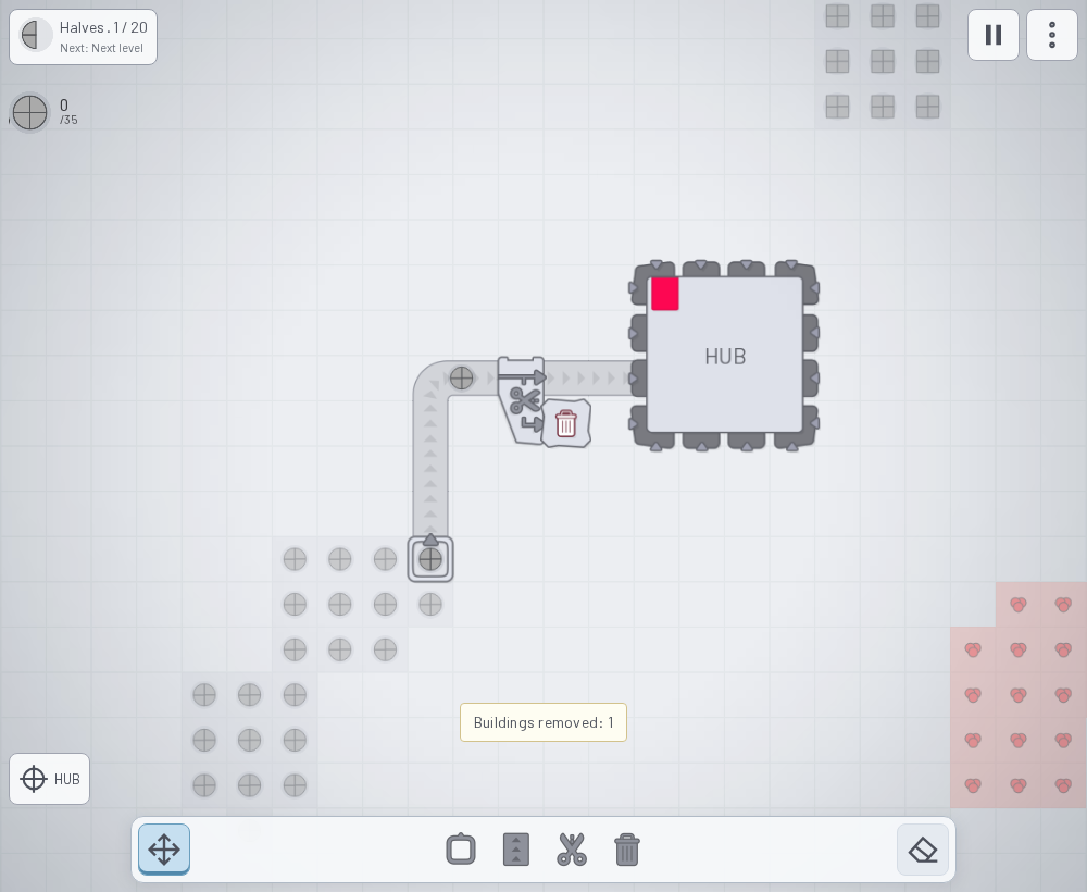 Prototype production chain connecting extraction, cutting and the hub